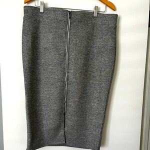 Torrid Gray Pencil Skirt With Front Zipper